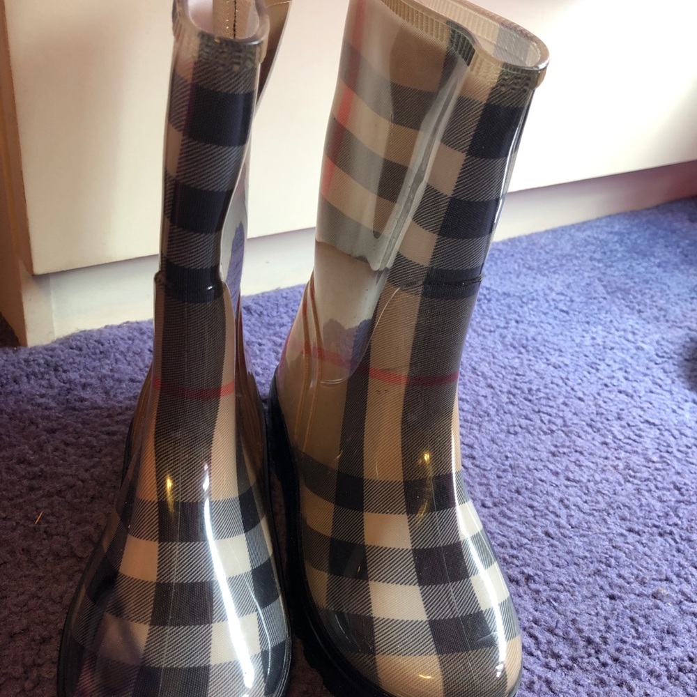 Burberry rain boots